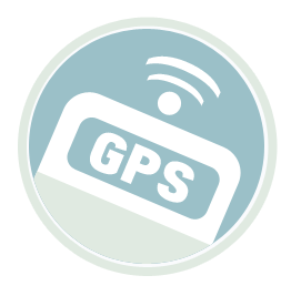 Icone Téléassistance mobile. Appareil GPS émettant une alerte.