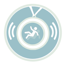 Téléassistance : icone pendentif avec détection de chute